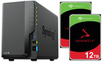 Serwer NAS Synology DiskStation DS224+ 24TB (2x12TB) Seagate IronWolf / 10GB RAM