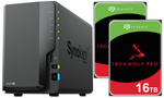 Serwer NAS Synology DiskStation DS224+ 32TB (2x16TB) Seagate IronWolf PRO / 10GB RAM