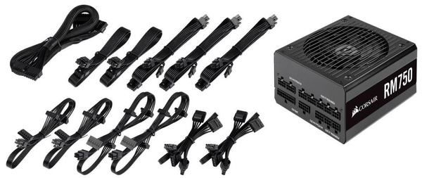 Zasilacz ATX Corsair RM750 (Wersja 2021) 80 Plus GOLD 750W (CP-9020195-EU)