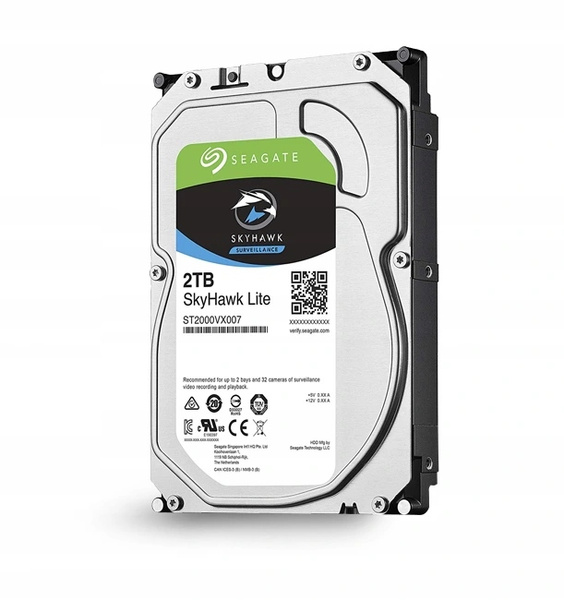 Dysk twardy HDD Seagate SkyHawk 2TB 3,5" SATA USZKODZONY (ST2000VX017)