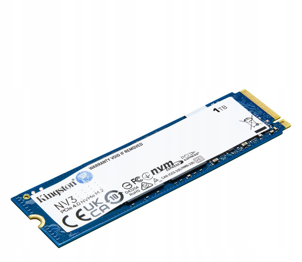 Dysk SSD Kingston NV3 M.2 PCIe 4.0x4 NVMe 1TB SNV3S/1000G 6000/400MB/s (SNV3S/1000G) USZKODZONY