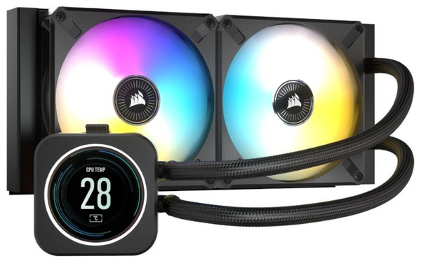 Chłodzenie wodne Corsair iCUE H100i Elite LCD (CW-9060061-WW)(W)