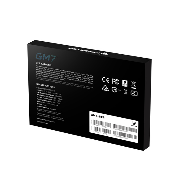 Dysk SSD Acer Predator GM7 2TB PCIe 4.0 (BL.9BWWR.119)