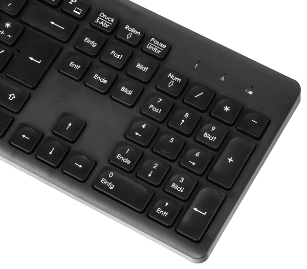 Klawiatura K-730 i myszka M136 - bezprzewodowy zestaw biurowy USB 2.4GHz (QWERTZ DE)