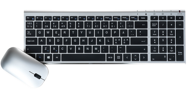 Klawiatura HW193 i myszka MW158 - bezprzewodowy zestaw klasy premium USB 2.4GHz (QWERTY NORD)