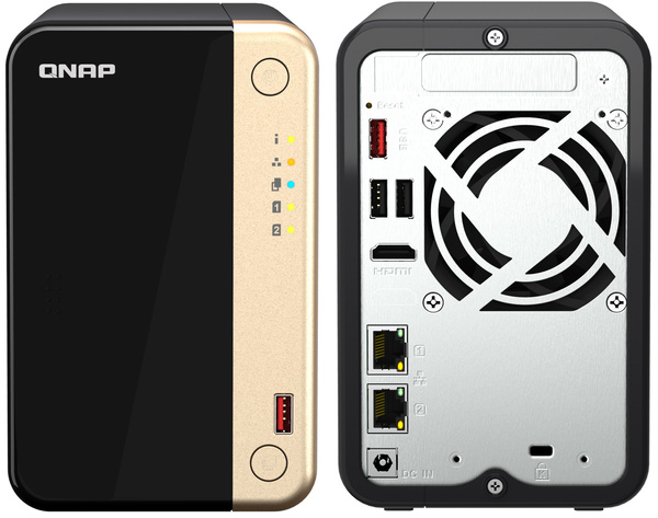 Serwer NAS Qnap TS-264 8TB (2x4TB) Crucial BX500 + 1TB (2x500GB) Crucial P3 Plus / 8GB RAM