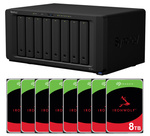 Serwer NAS Synology DiskStation DS1821+ 64TB (8x8TB) Seagate IronWolf HDD