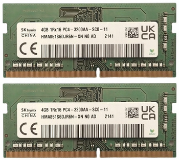 Pamięć RAM DDR4 SK Hynix SODIMM DDR4 8GB 3200MHz (HMA851S6DJR6N-XN)