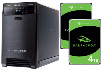 Magazyn danych HDD Fantec QB-X2U31R 8TB (2x4TB) Seagate Barracuda