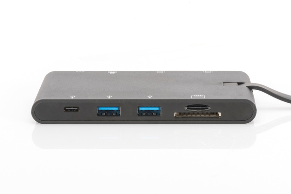 Stacja dokująca podróżna DIGITUS USB Typ C 9-portów 4K 30Hz DA-70865