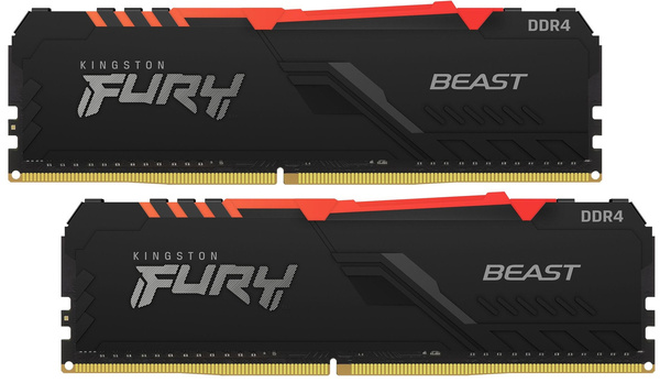 PAMIĘĆ RAM KINGSTON FURY BEAST RGB 16GB (2x8GB) DDR4 3600MHz CL17