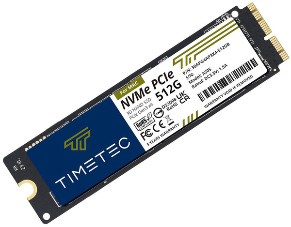 Dysk SSD M.2 NVMe PCIe Timetec AS05 512GB For Mac (30APG4AP3X4-512GB)