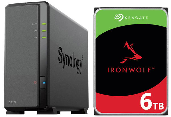 Serwer NAS Synology DiskStation DS124 6TB Seagate IronWolf