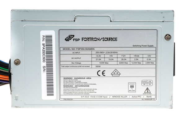 Zasilacz ATX Fortron FSP350-50AMDN 88% 350W (U)