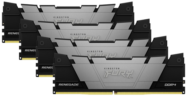 Pamięć RAM Kingston Fury Renegade 64GB (4x16GB) DDR4 3600MHz CL16 (KF436C16RB12K4/64)