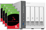 Serwer NAS Qnap TS-433 32TB (4x8TB) Seagate IronWolf PRO / 4GB RAM
