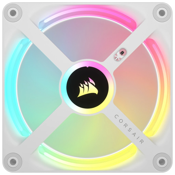 Zestaw trzech wentylatorów Corsair iCUE LINK QX120 RGB White 3x120mm (CO-9051006-WW)