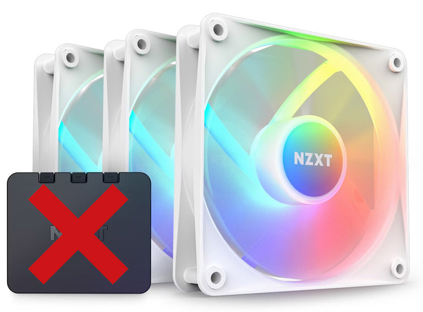 Zestaw 3 wentylatorów NZXT F120 RGB White 120mm (RF-C12TF-W1)