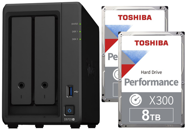 Serwer NAS Synology DiskStation DS723+ 16TB (2x8TB) Toshiba X300