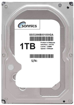 Dysk HDD 3.5" Sonnics SS53266B001000GA 1TB SATA 7200RPM