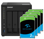 Serwer NAS Qnap TS-451D2 8TB (4x2TB) Seagate SkyHawk / 8GB RAM