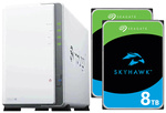 Serwer NAS Synology Diskstation DS223j 16TB (2x8TB) Seagate SkyHawk AI