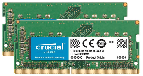 Pamięć RAM SO-DIMM Crucial 32GB (2x16GB) DDR4 2666MHz CL19 (CT2K16G4SFRA266)