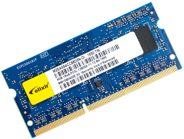 Pamięć RAM SODIMM Elixir 4GB DDR3L 1600MHz CL11 (M2S4G64CC88D5N-DI)