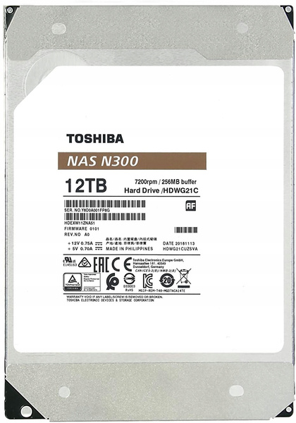 Dysk HDD Toshiba HDWG21CUZSVA N300 12TB USZKODZONY