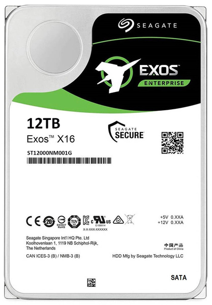 Dysk HDD Seagate Exos X16 ST12000NM001G 12TB