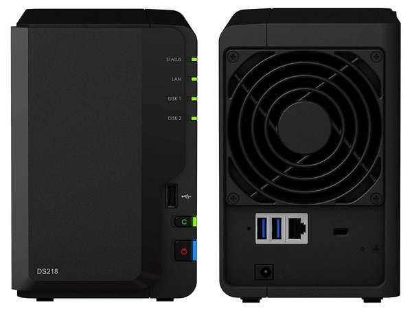 Serwer NAS Synology Diskstation DS218 + 16TB (2x8TB) Seagate IronWolf HDD