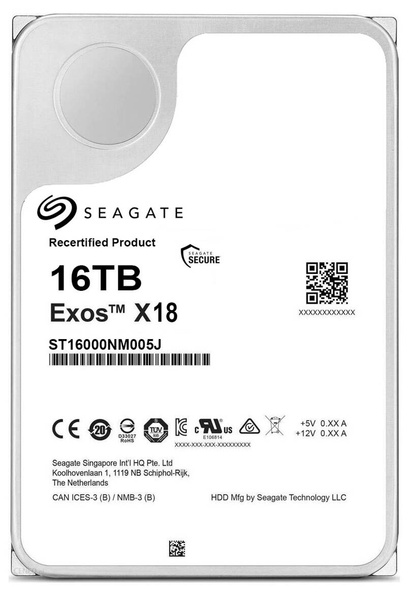Dysk serwerowy SAS HDD Seagate Exos X18 ST16000NM005J 16TB