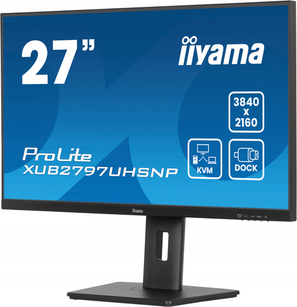 Monitor 4K 27 cali iiyama ProLite XUB2797UHSNP-B1 IPS 60Hz 4ms PIVOT (XUB2797UHSNP-B1)