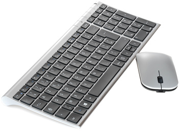 Klawiatura HW193 i myszka MW158 - bezprzewodowy zestaw klasy premium USB 2.4GHz (AZERTY FR)