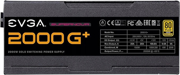 Zasilacz EVGA SuperNOVA G+ 2000W 80 Plus Gold (220-GP-2000-X3)