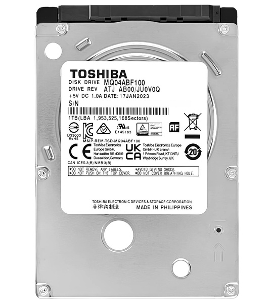 Dysk HDD SATA III Toshiba MQ04ABF100 1TB