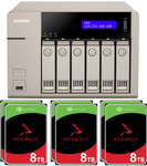 Serwer NAS Qnap TVS-663 48TB (6x8TB) Seagate IronWolf / 8GB RAM