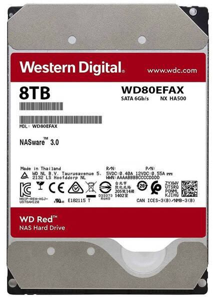 Dysk HDD WD RED WD80EFAX 8TB (U)