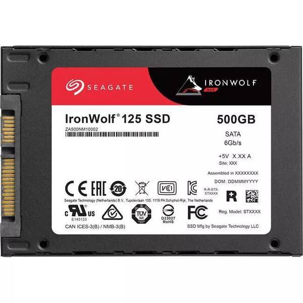 Dysk SSD 2.5" Seagate IronWolf 125 (ZA500NM10002) 500GB