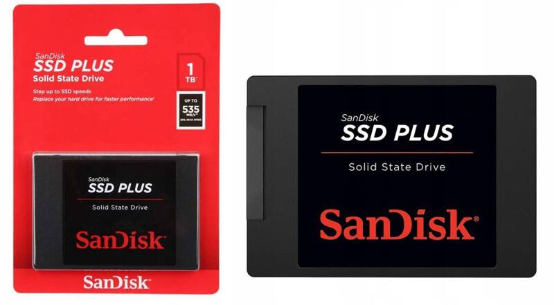 Dysk SSD SanDisk SSD Plus 1TB 2,5" SATA III (SDSSDA-1T00-G27)USZKODZONY