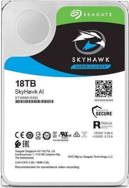 Dysk serwerowy Seagate SkyHawk AI HDD 18TB 3.5'' SATA III (ST18000VE002)