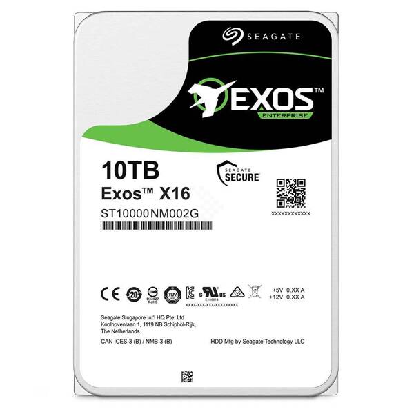 Serwerowy dysk HDD 3.5" Seagate Exos X16 ST10000NM002G 10TB